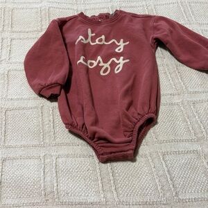 Grayson Collective Stay Cozy Kids One Piece - Maroon